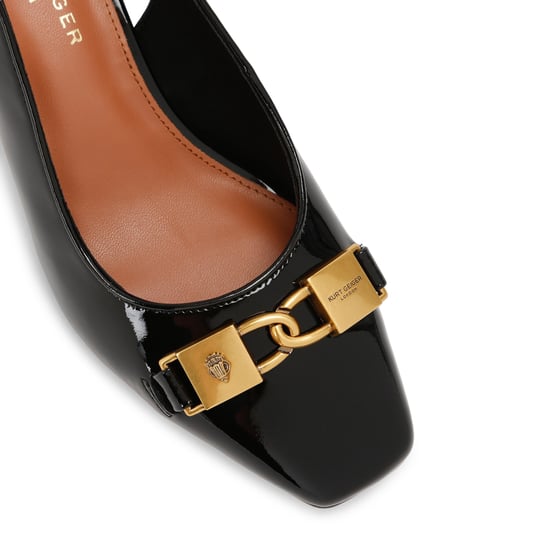 Kurt Geiger London Patent Leather Kingsley Block Heel Heels - Image 4