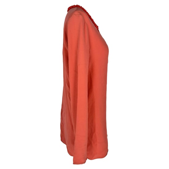 Gucci Pärlhalsad Blus i Korall Siden - Image 2