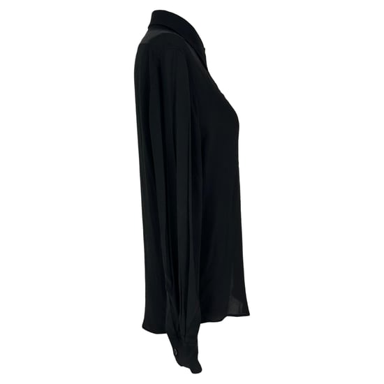 Celine långärmad blus med knappar i svart acetat - Image 2