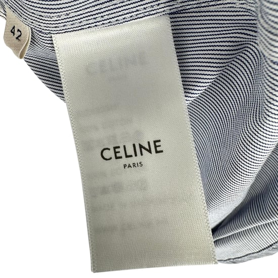 Celine Klassisk Randig Blus med Volangringning i Flerfärgad Bomull - Image 6