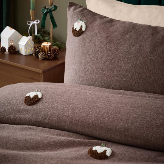 Furn Christmas Pudding 100% Cotton Tufted Duvet Cover Set, Chocolate - Image 2