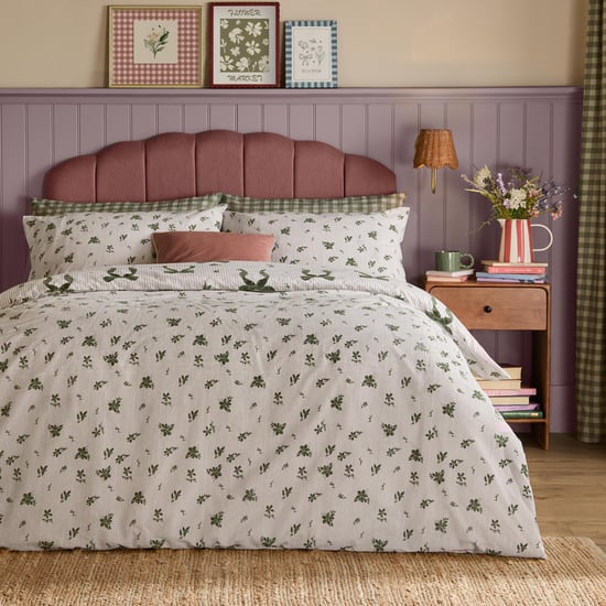 Furn Belle Stripe Reversible Duvet Cover Set, Evergreen - Image 2