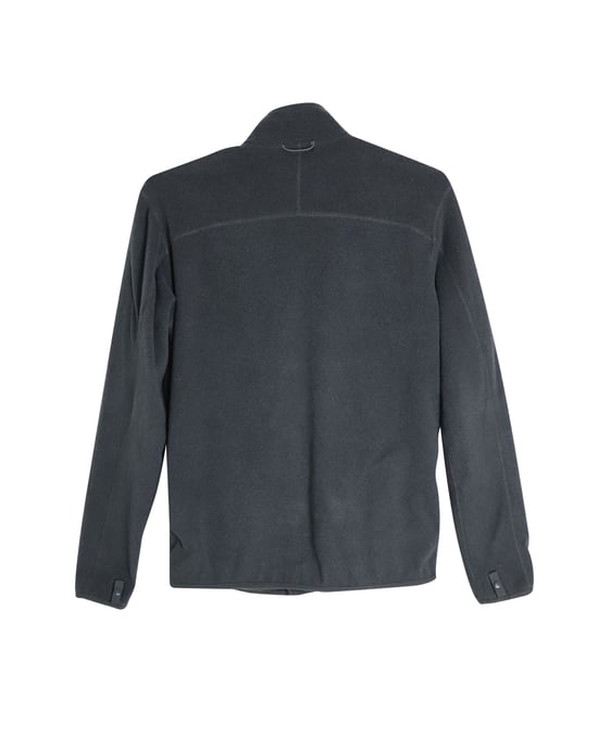 The North Face 100 Glacier fleecejack met volledige ritssluiting voor heren, gemaakt van grijs gerecycled polyester. - Image 2