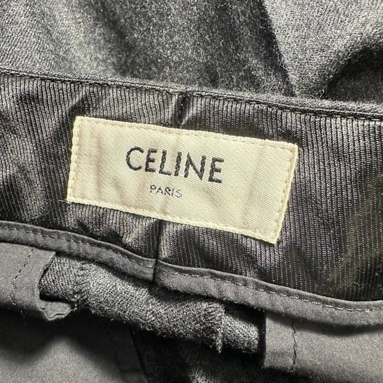 Celine Plisserade Byxor i Svart Ull - Image 3