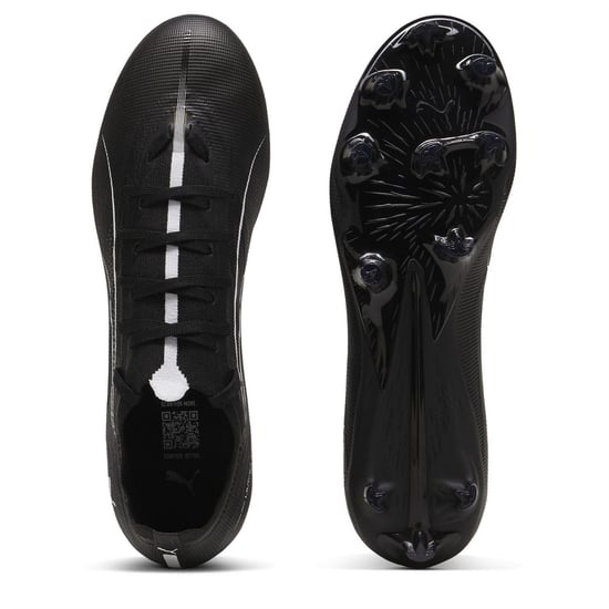 Puma Mens Ultra 5 Match Firm Ground Football Boots (Black/White) - Image 4