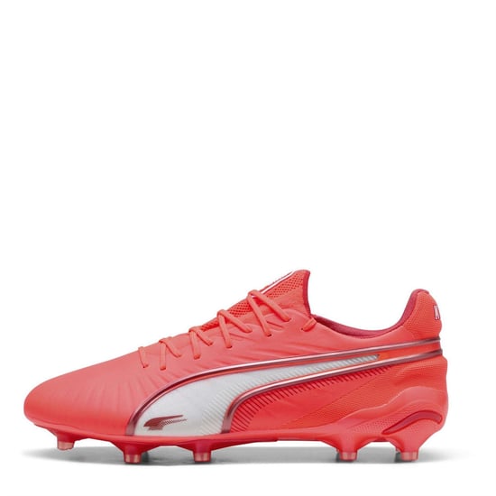 Puma Heren King Ultimate Stevige Grond Voetbalschoenen (Rood, Wit) - Image 2