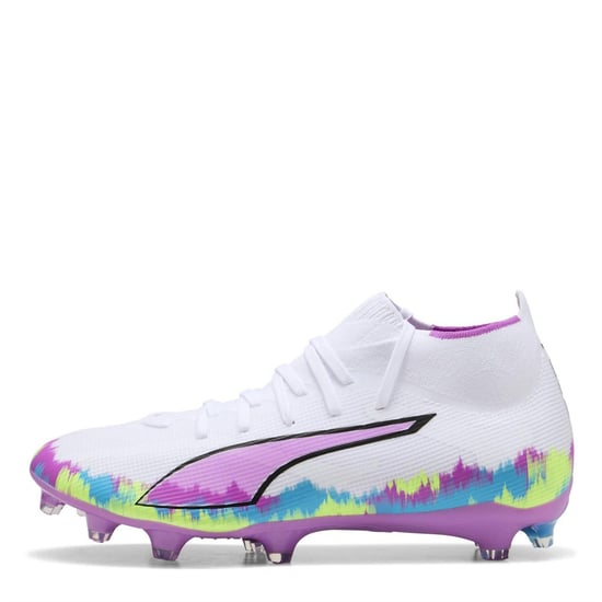 Puma Womens/Ladies Ultra Match+ Firm Ground Football Boots (White/Purple) - Image 2