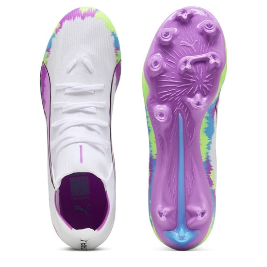 Puma Womens/Ladies Ultra Match+ Firm Ground Football Boots (White/Purple) - Image 3