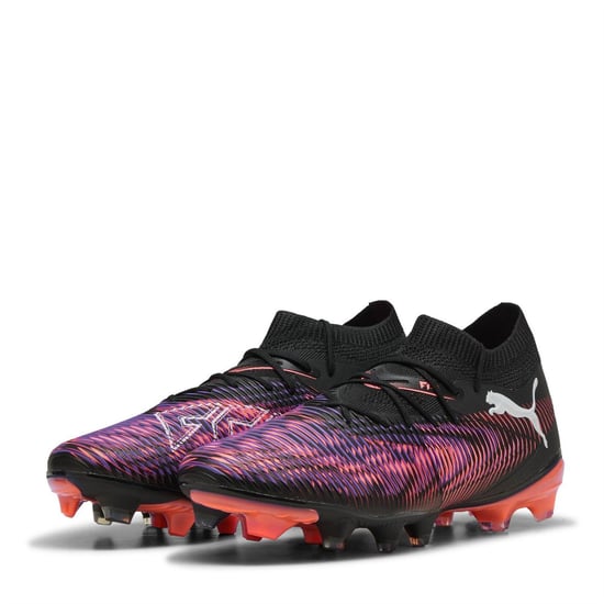 Puma Future 8 voetbalschoenen voor dames, nauwsluitende pasvorm, voor kunstgras (Zwart/Paars) - Image 1