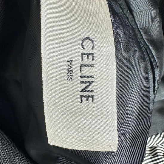Celine enkelknäppt klassisk kavaj i svart ull - Image 4