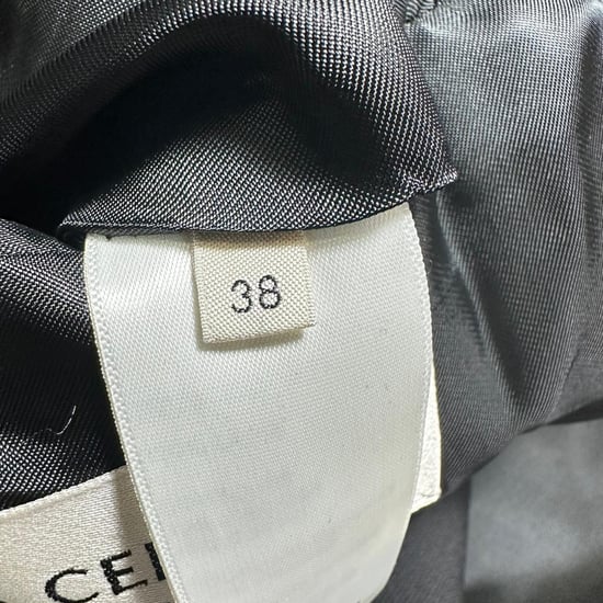 Celine enkelknäppt klassisk kavaj i svart ull - Image 5