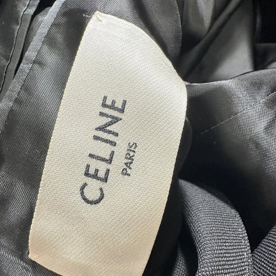 Celine Dubbelknäppt Skräddarsydd Kavaj i Svart Ull - Image 5