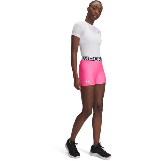 Under Armour Womens/Ladies HeatGear Compression Shorts (Pink) - Image 3