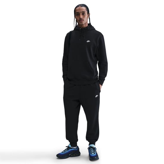 Nike Mens Club Fleece Pullover Hoodie (Svart) - Image 5
