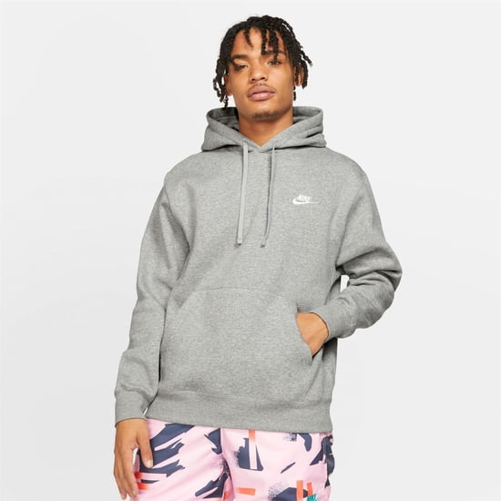 Nike Mens Club Fleece Pullover Hoodie (Grått) - Image 3