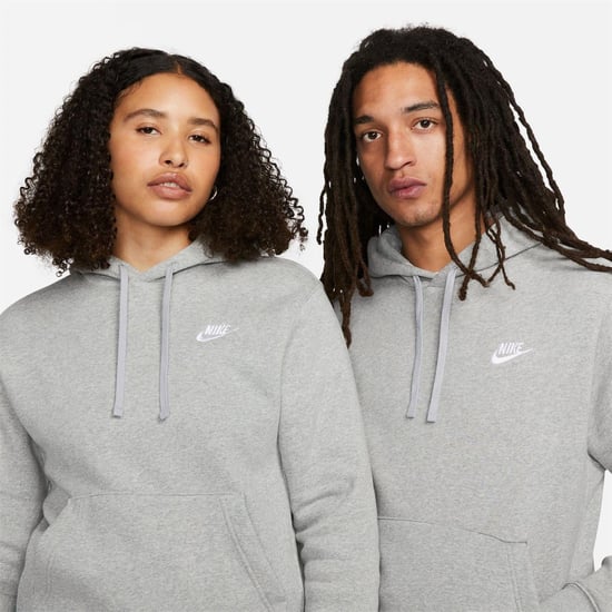 Nike Mens Club Fleece Pullover Hoodie (Grått) - Image 5