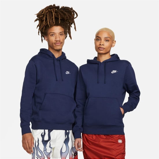 Nike Mens Club Fleece Pullover Hoodie (Marinblått) - Image 3