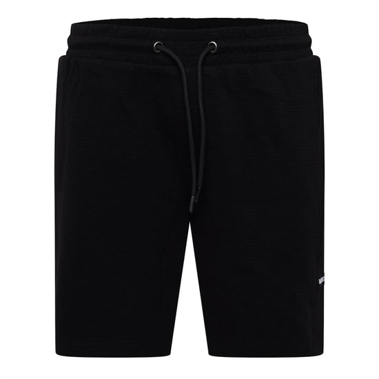 Duck and Cover Topfield-waffelkleding voor heren: casual korte broek (Zwart) - Image 1
