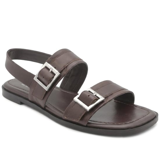 Jones Bootmaker Haniya Leather Dual Buckle Fasten Sandals - Image 1