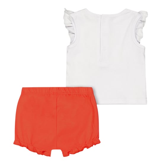 Carrement Beau Set med topp och shorts från Jolie Nature för små flickor (Vit/orange) - Image 2
