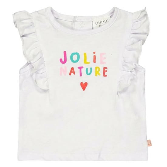 Carrement Beau Set med topp och shorts från Jolie Nature för små flickor (Vit/orange) - Image 3