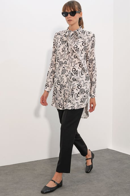 Lang Bloemig Viscose Shirt - Image 2
