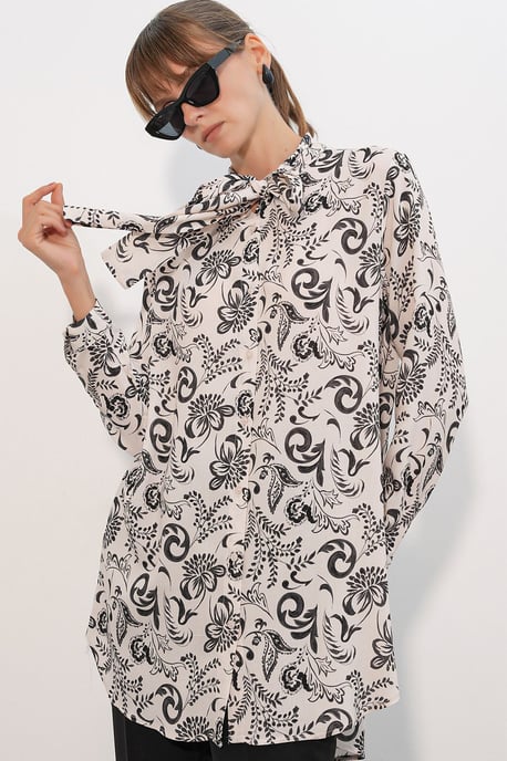 Lang Bloemig Viscose Shirt - Image 3
