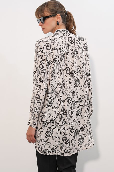 Lang Bloemig Viscose Shirt - Image 5