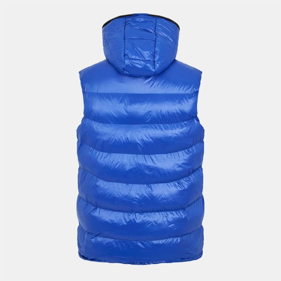 Men's Born Rich Mateo Hoody Gilet in Blue - Image 2