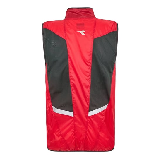 Diadora Mannenvest zonder mouwen met trechterhals (Tomatenrood) - Image 2