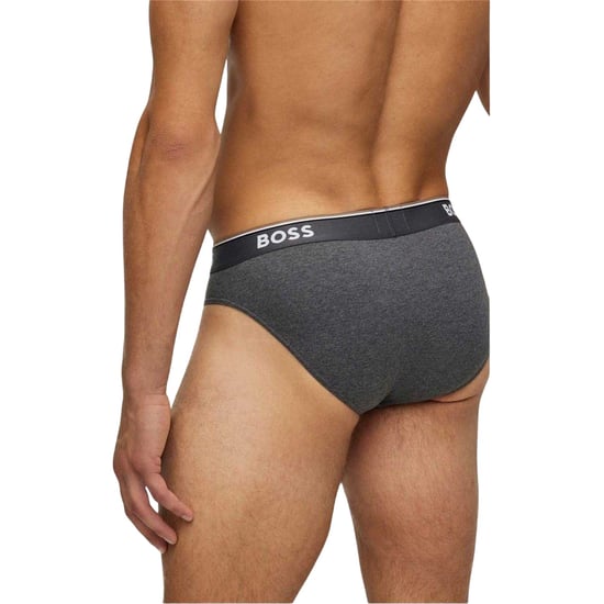 Boss Premium katoenen herenslips (set van 3) (Grijs/Donkergrijs/Zwart) - Image 2
