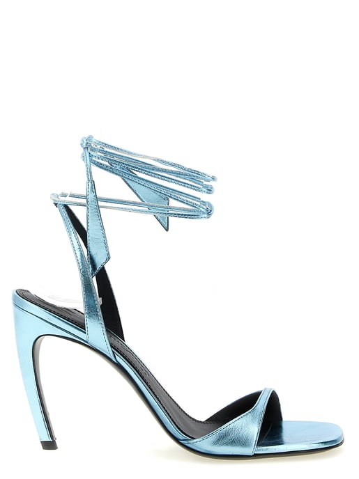De Attico Blauw Kalfsleer Stiletto Hakken Sandalen - Image 1
