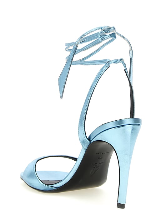 De Attico Blauw Kalfsleer Stiletto Hakken Sandalen - Image 3