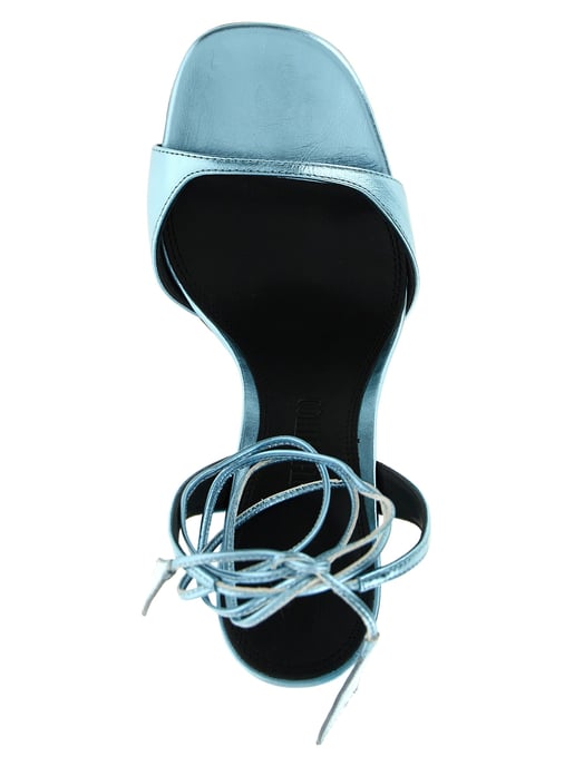 De Attico Blauw Kalfsleer Stiletto Hakken Sandalen - Image 4