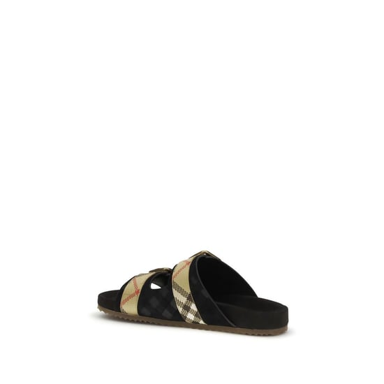 Burberry Zwarte Kalfslederen Bos Taurus Strap-On Sandalen - Image 3