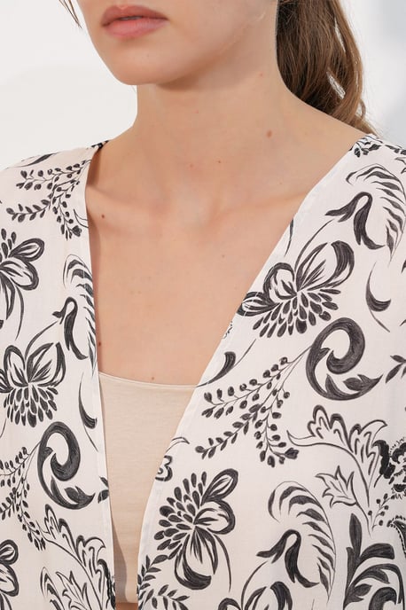 Lange Gedrukte Viscose Kimono - Image 4