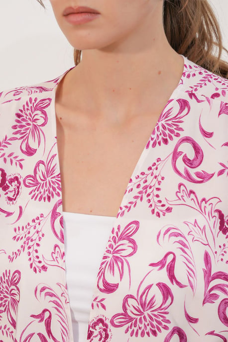 Lange Gedrukte Viscose Kimono - Image 5