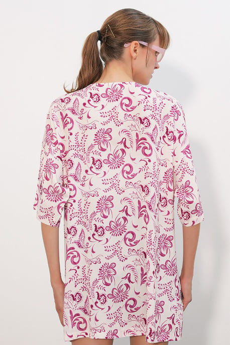 Lange Gedrukte Viscose Kimono - Image 6