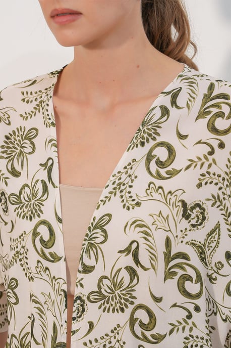 Lange Gedrukte Viscose Kimono - Image 4