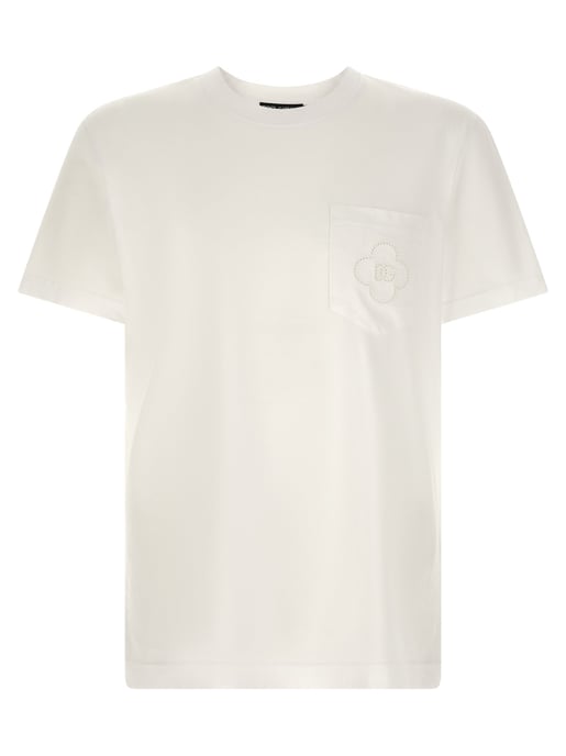Dolce & Gabbana Vit T-shirt i Bomull - Image 1
