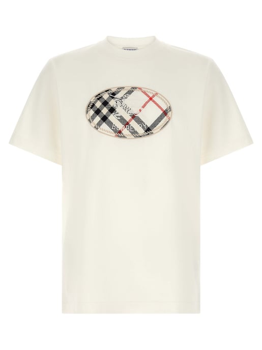 Burberry White Cotton T-Shirt - Image 1