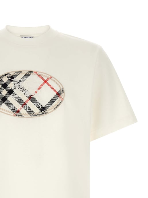 Burberry White Cotton T-Shirt - Image 3