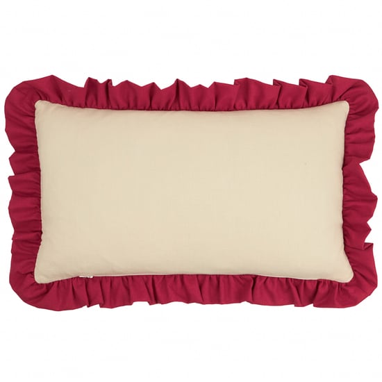 Wylder Spruce Stripes Christmas Polyester Filled Cushion, Linen/Dark Red - Image 2