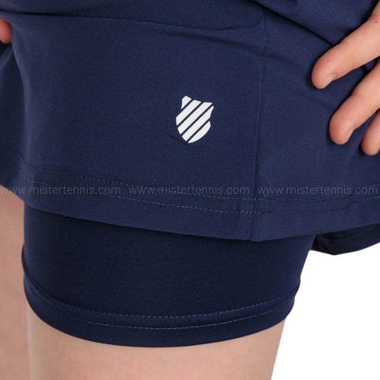 K-Swiss Barn/Kids Core Team Randig Tennis Skorts (Marinblå) - Image 3