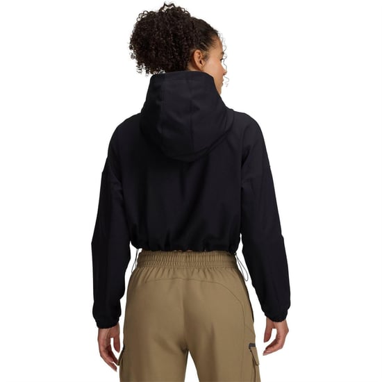 Under Armour Womens/Ladies Unstoppable Woven Hooded Jacket (Black) - Image 2