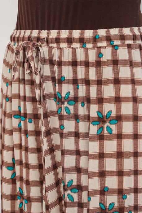 High-Waist Plaid Maxi Skirt - Image 6