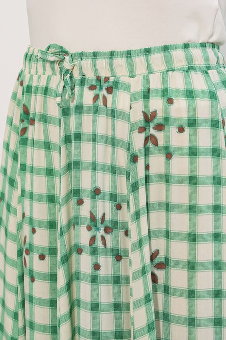 High-Waist Plaid Maxi Skirt - Image 5