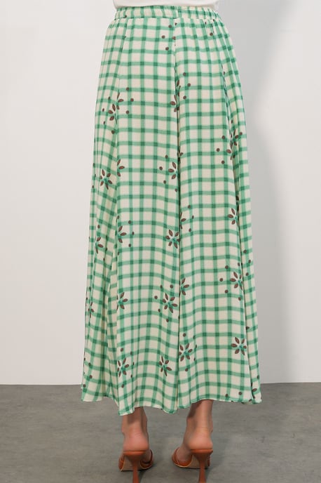 High-Waist Plaid Maxi Skirt - Image 6