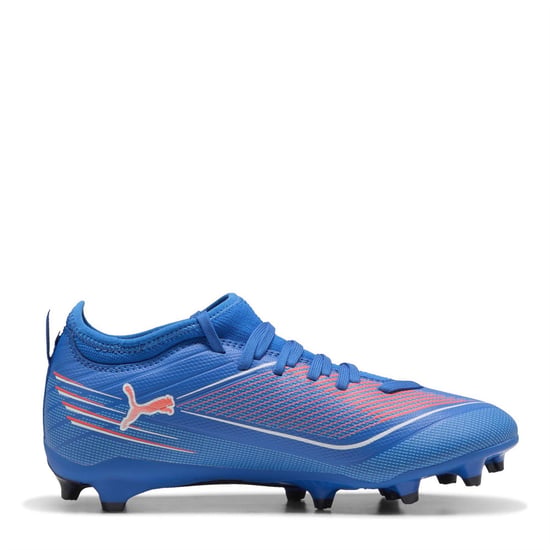 Boys Puma 5 Match Juniors Firm Ground Football Boots in .Blue/White - Image 4