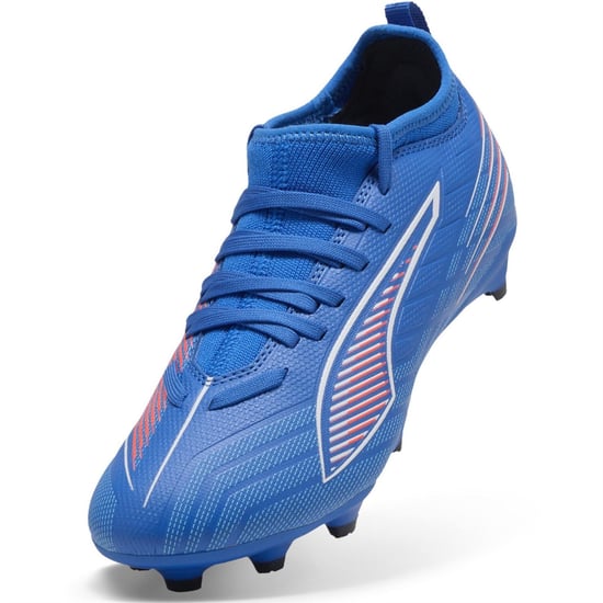 Boys Puma 5 Match Juniors Firm Ground Football Boots in .Blue/White - Image 6